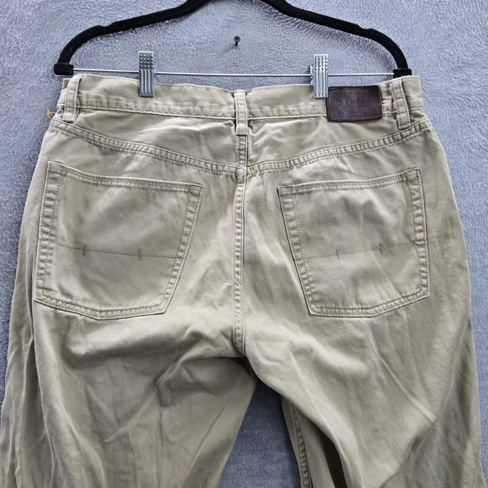 Polo Ralph Lauren Men Pants‎ 34/32 Beige Embroidered Khakis Twill Button Zipper
